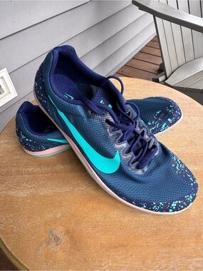 Nike Zoom Rival D Distance Track Spikes Blue Teal Men’s Size 9.5 907566-401